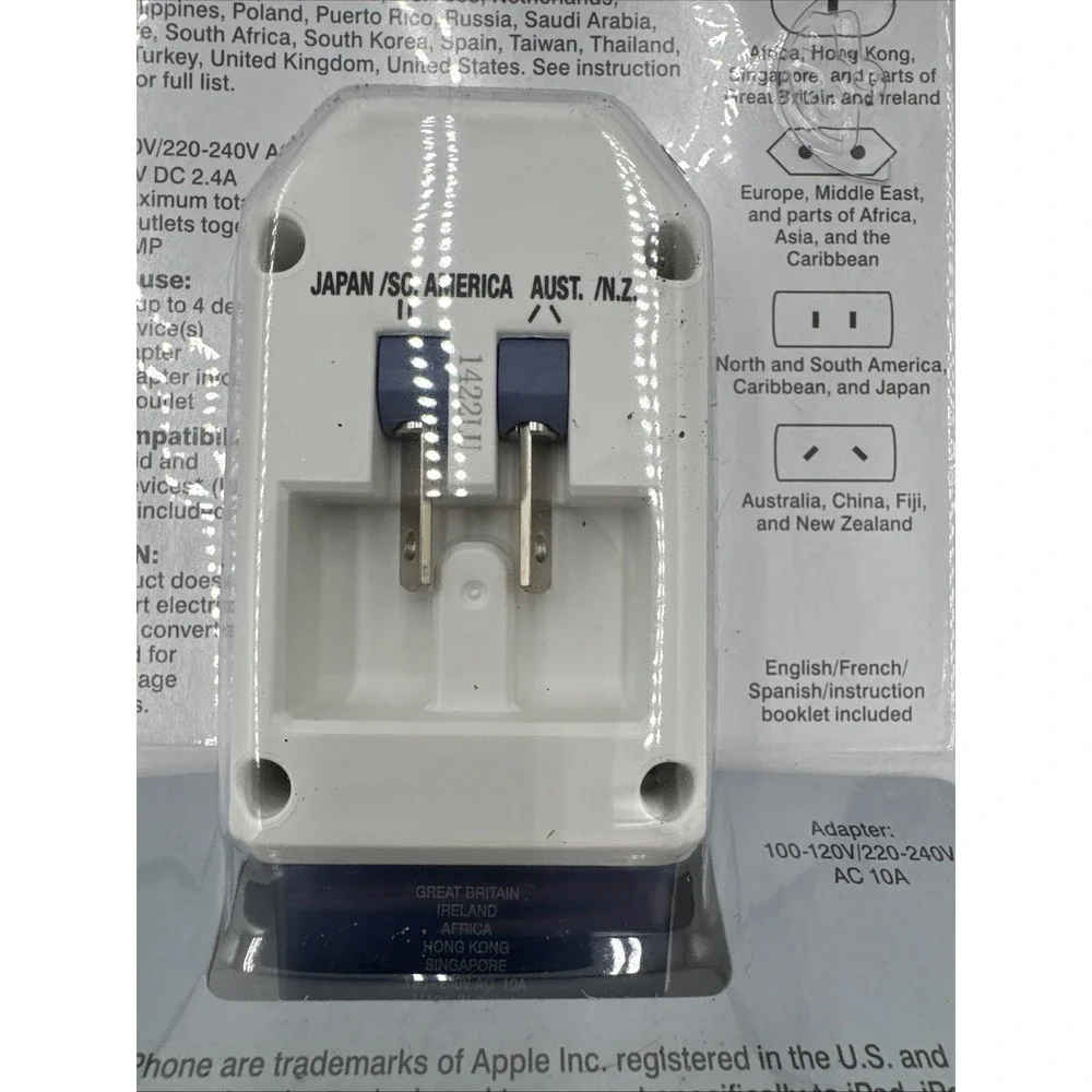 Worldwide Adapter with‎ USB port Travelsmart by Conair - BRAND NEW -